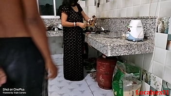 Wife in black dress engages in kitchen sex (Official video by LocalSex31)