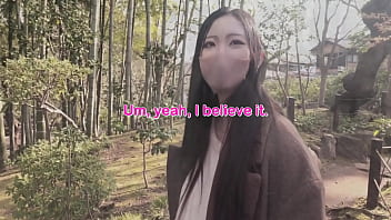 Amateur Japanese girl explores the beauty of nature and indulges in some outdoor pee play